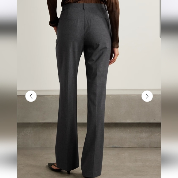 Theory Charcoal Gray Wool Blend Straight Leg Pants 4 Like New - Picture 3 of 13